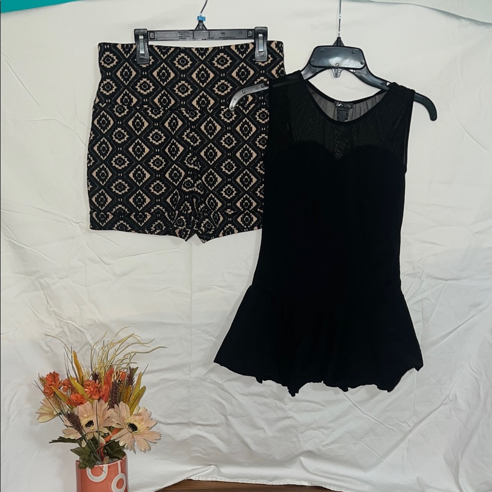 No Boundaries Black and Tan Patterned Apparel